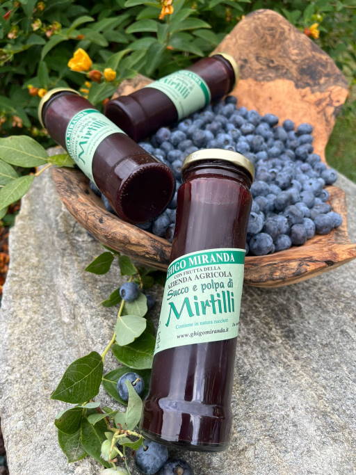 succo e polpa di mirtilli neri senza zucchero