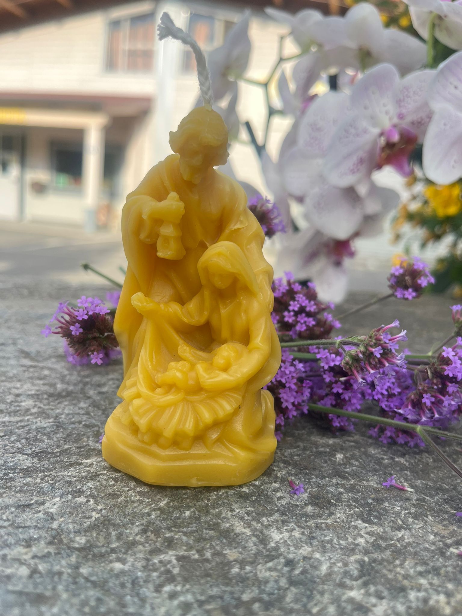 Candela Presepe medio in cera d'api (art 66)