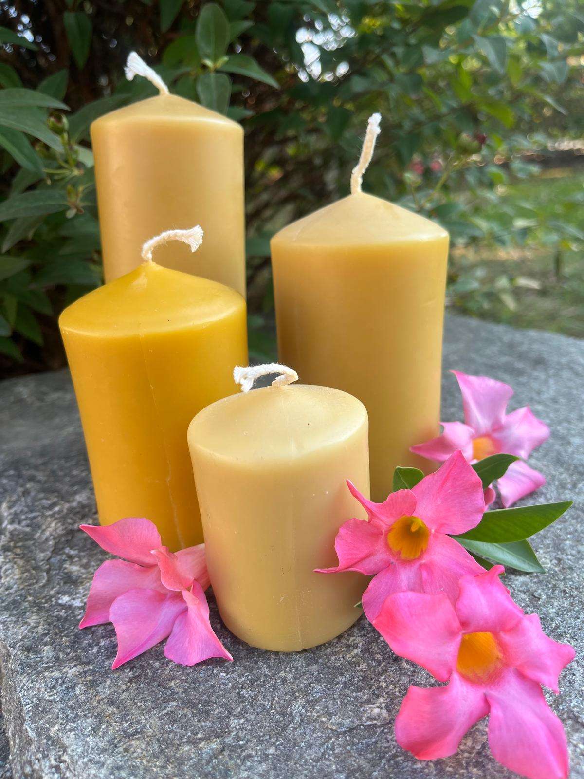 Gruppo Candele Ceri Lisci in cera d api - 4 pezzi (Art.300 = Art.299 + Art.298 + Art.348 + Art.318) 2