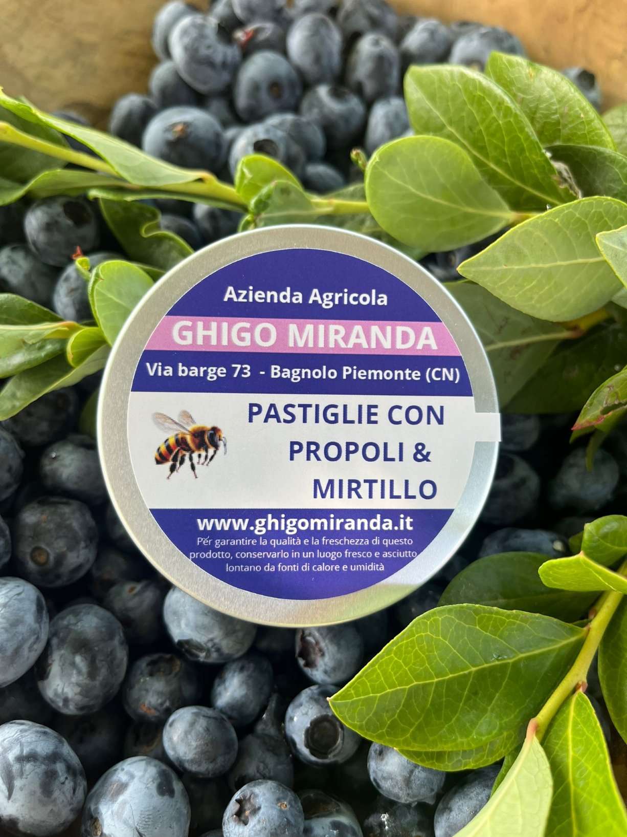 Pastiglie propoli e mirtillo